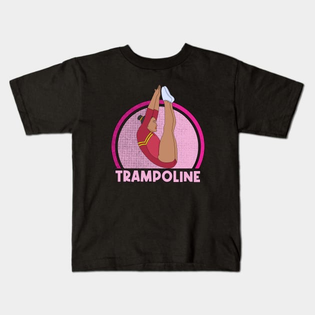 Trampoline Gymnastics Kids T-Shirt by DiegoCarvalho